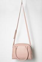 Forever21 Double-zip Faux Leather Satchel (pink)