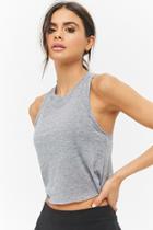 Forever21 Active Sheer Raw-cut Tank Top