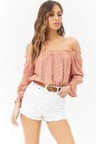 Forever21 Distressed Denim High-waisted Shorts