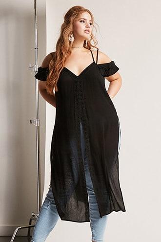 Forever21 Plus Size Slit Midi Dress
