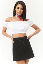 Forever21 Lace-up A-line Mini Skirt