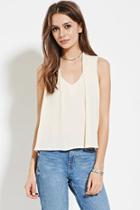 Forever21 Contemporary Pleat-shoulder Top