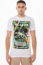 Forever21 Reason Logo Tropical Floral Graphic Tee