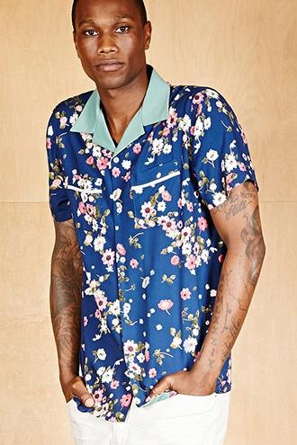 Forever21 Eptm. Cuban-collar Floral Shirt