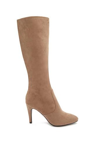 Forever21 Women's  Faux Suede Knee-high Boots (taupe)