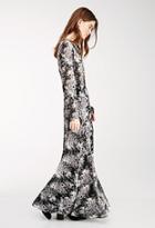 Forever21 Contemporary Floral Chiffon Maxi Dress