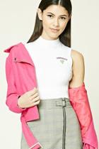 Forever21 Dont Touch Patch Crop Top