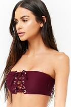 Forever21 Lace-up Bandeau Bikini Top