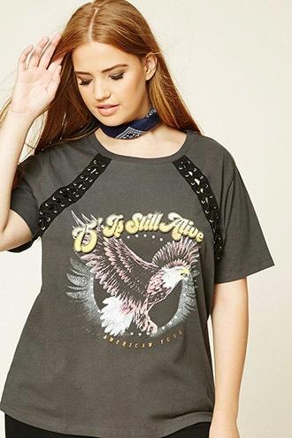 Forever21 Plus Women's  Plus Size 75 Is Still Alive Tee