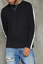 Forever21 Long-sleeve Contrast Stripe Tee