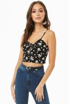 Forever21 Floral Knotted Crop Cami