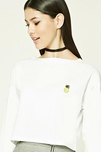 Forever21 Pineapple Patch Crop Tee