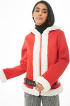 Forever21 Santa-inspired Scuba Knit Jacket