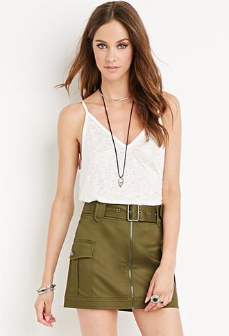 Forever21 Belted Pocket Skirt