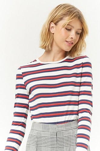 Forever21 Striped Long Sleeve Top