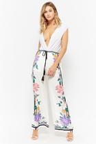 Forever21 Floral Crepe Palazzo Pants