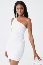 Forever21 One-shoulder Rhinestone-embellished Dress