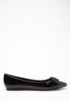 Forever21 Faux Leather Bow Flats