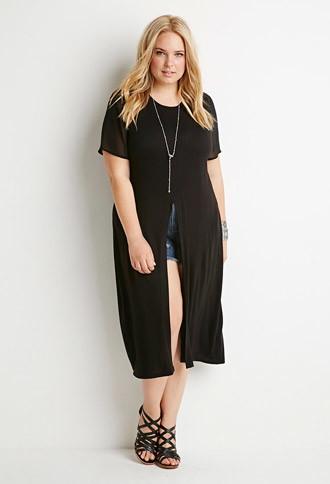 Forever21 Plus Split-front Longline Top