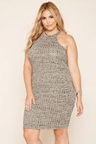 Forever21 Plus Women's  Plus Size Marled Tank Dress