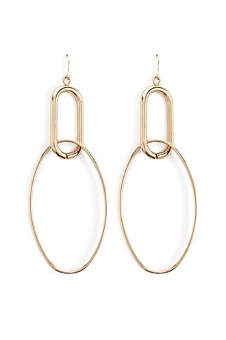 Forever21 Interlocking Geo Drop Earrings