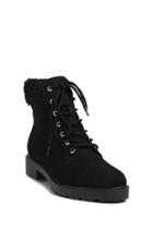 Forever21 Faux Shearling Trim Ankle Boots