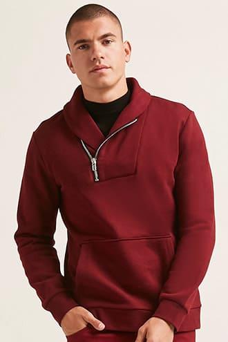 Forever21 Fleece Shawl Collar Pullover