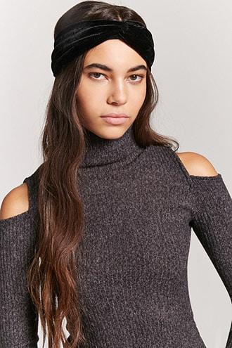 Forever21 Velvet Twist-front Headwrap
