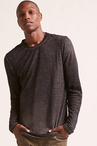 Forever21 Cotton-blend Oil Wash Thermal Top