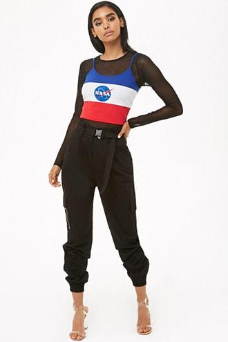 Forever21 Paperbag-waist Cargo Joggers