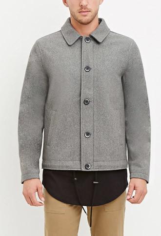 21 Men Wool-blend Drawstring Coat