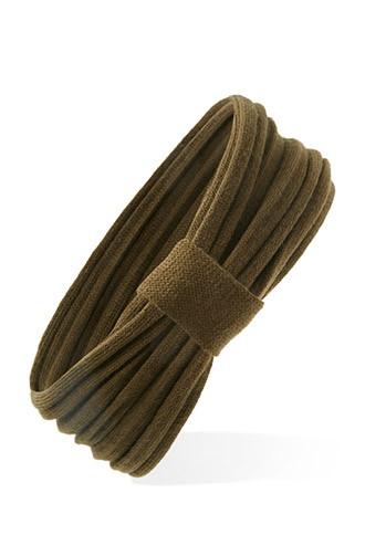 Forever21 Knit Ruched Bow Headwrap (olive)