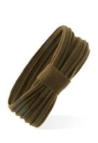 Forever21 Knit Ruched Bow Headwrap (olive)