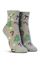 Forever21 Christmas Print Crew Socks