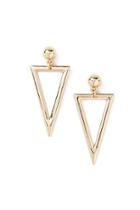 Forever21 Gold Triangle Cutout Drop Earrings