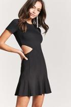 Forever21 Fit And Flare Cutout Dress