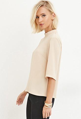 Forever21 Mock-neck Blouse