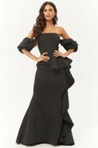 Forever21 Off-the-shoulder Flounce Gown