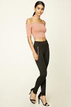 Forever21 Women's  Black Stretch-knit Leggings