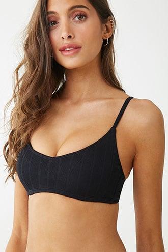 Forever21 Ribbed V-neck Bralette Bikini Top