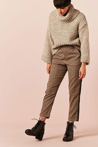 Forever21 Glen Plaid Stripe Pants