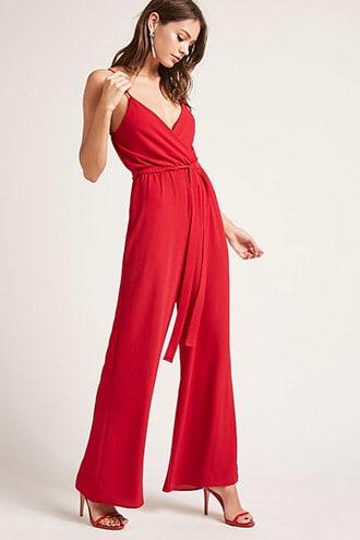 Forever21 Crepe Palazzo Jumpsuit