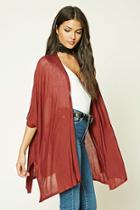 Forever21 Women's  Rust Contemporary Dolman Cardigan