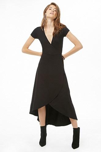 Forever21 Faux Wrap High-low Dress