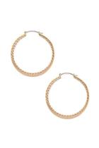 Forever21 Rope-trim Hoop Earrings