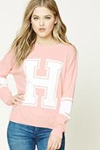 Forever21 H Graphic Varsity Sweater