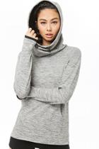 Forever21 Active Marled Cowl Neck Hoodie