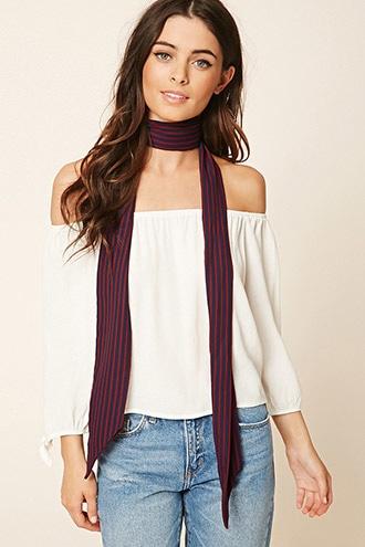 Forever21 Women's Striped Oblong Scarf