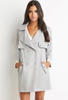 Forever21 Woven Crosshatch Trench Coat