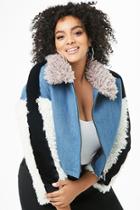 Forever21 Plus Size Shaci Faux Shearling Trim Jacket